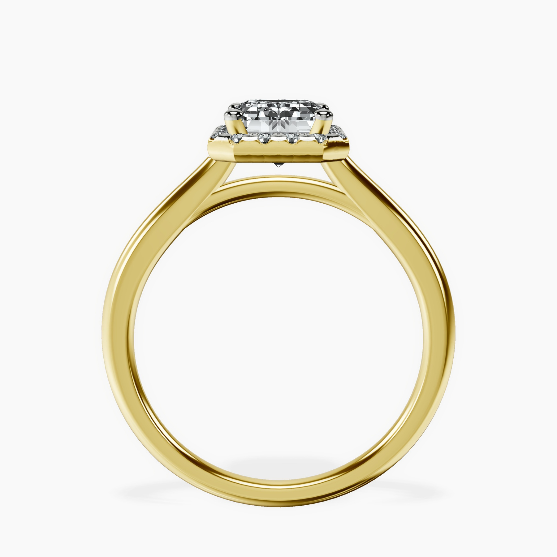 10kt Yellow Gold Harriet Halo 1.5mm Lab Diamond Ring side right image one