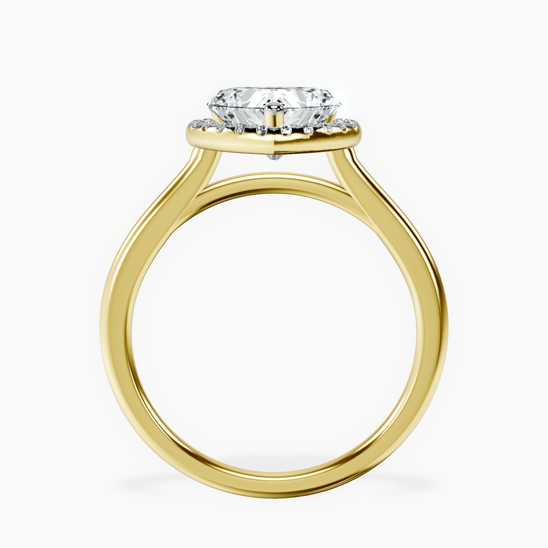10kt Yellow Gold Harriet Halo 1.5mm Lab Diamond Ring side right image one