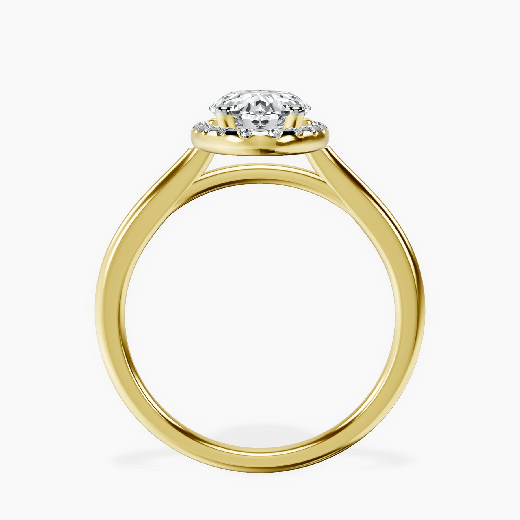 10kt Yellow Gold Harriet Halo 1.5mm Lab Diamond Ring side right image one