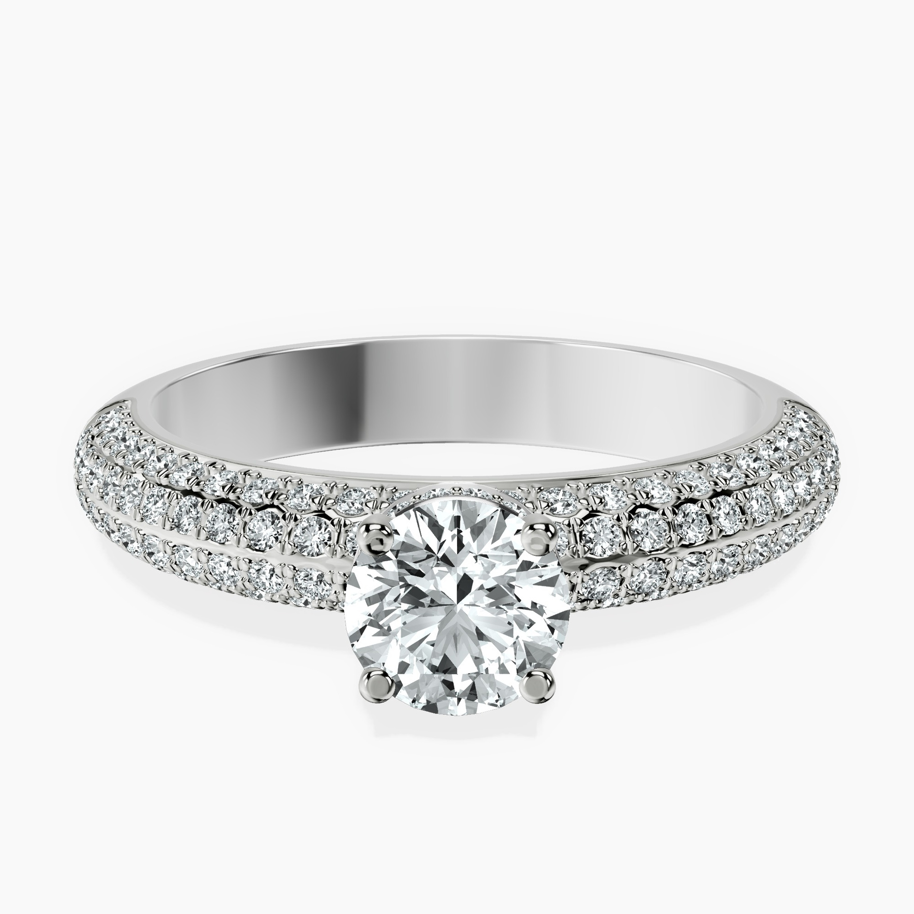 18kt White Gold Casimer Secret Halo Lab Diamond Ring front image