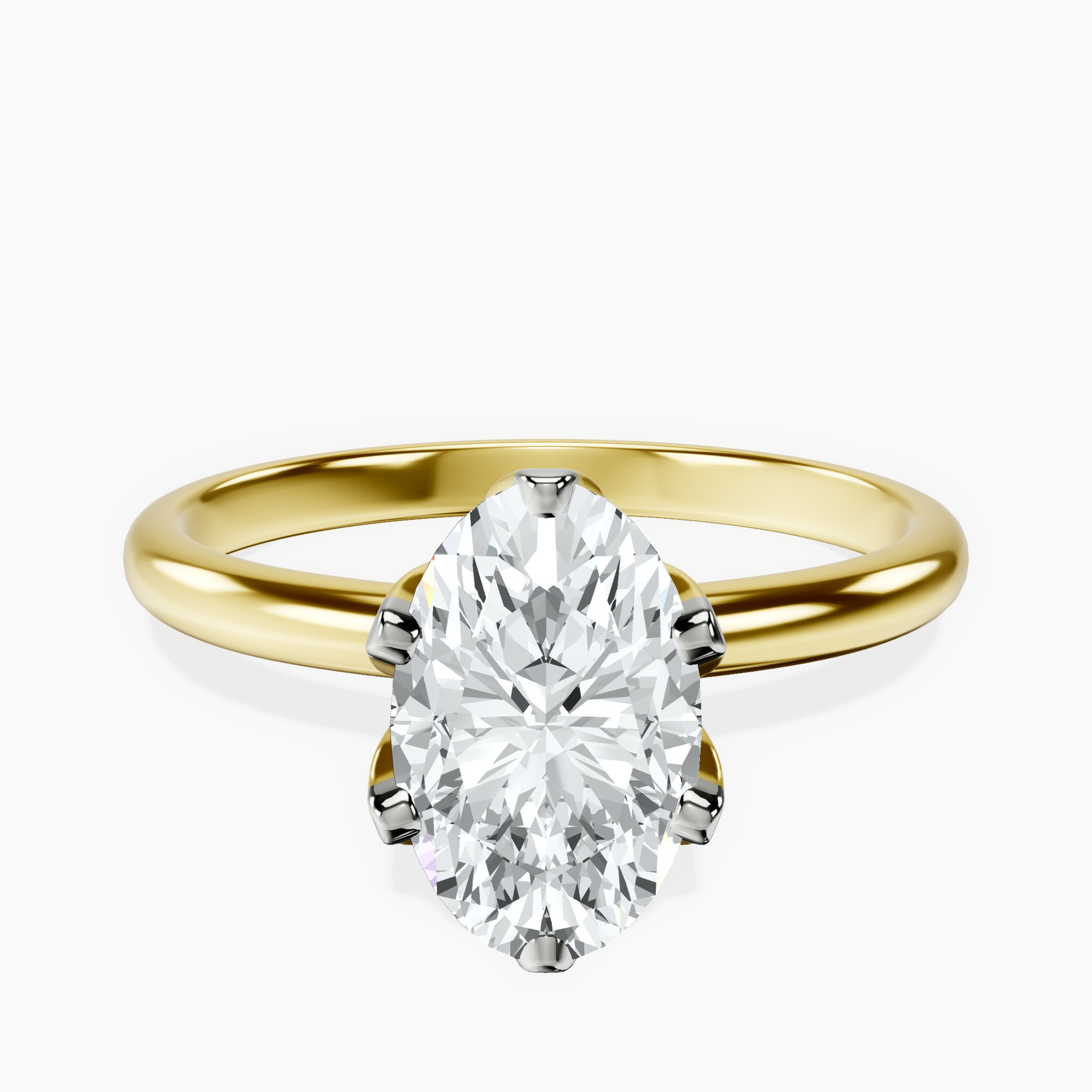 2.99 ct. oval Blooming Petal Halo Ring in 10kt yellow gold rtr top