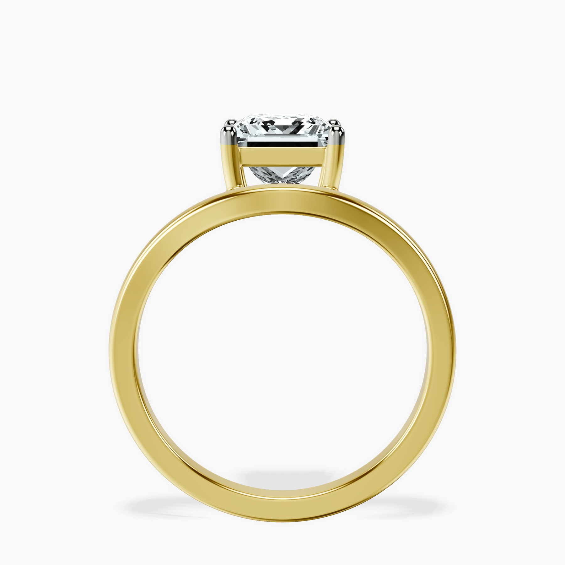 10kt Yellow Gold Crest Four Prong Solitaire Lab Diamond Ring side right image one