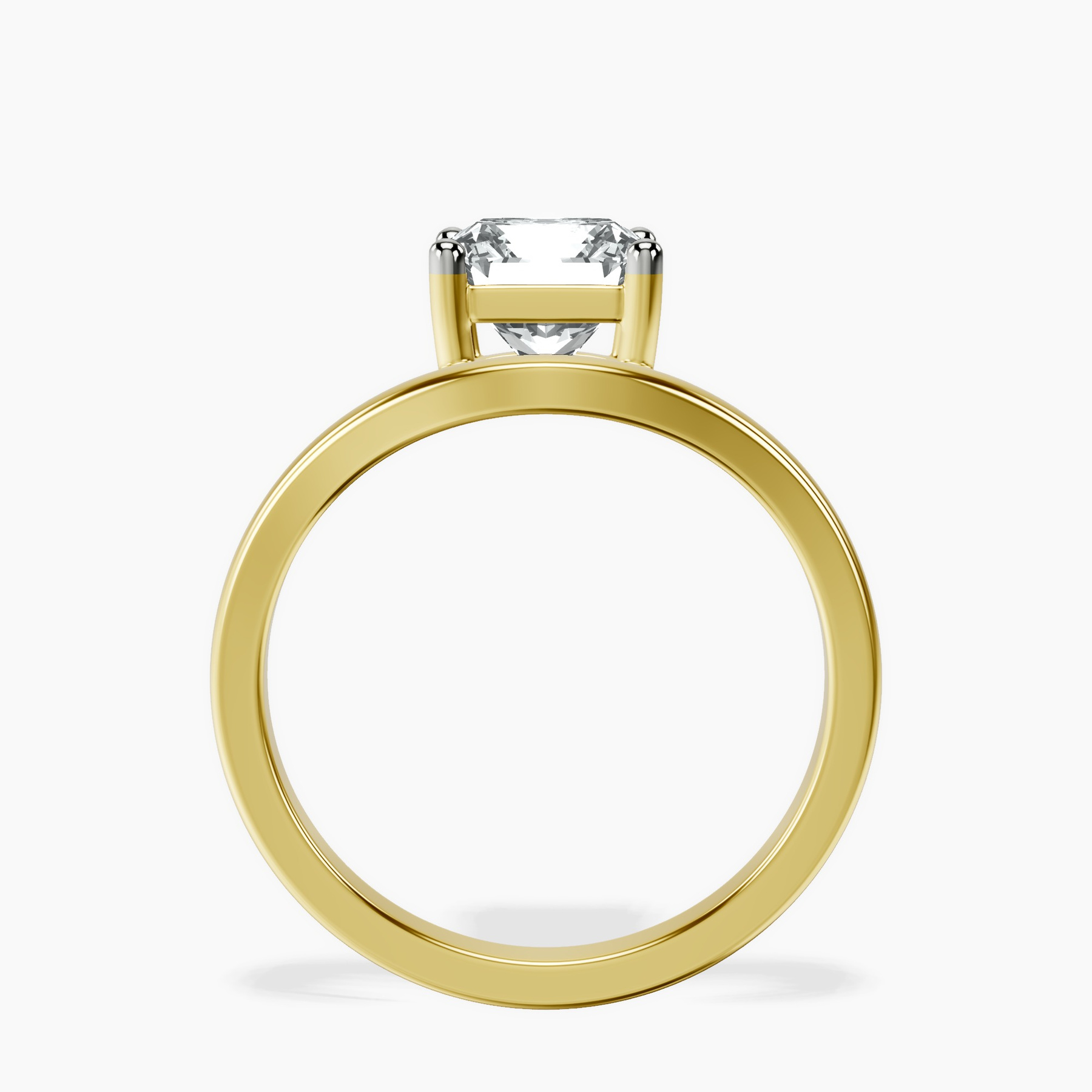 10kt Yellow Gold Crest Four Prong Solitaire Lab Diamond Ring side right image one
