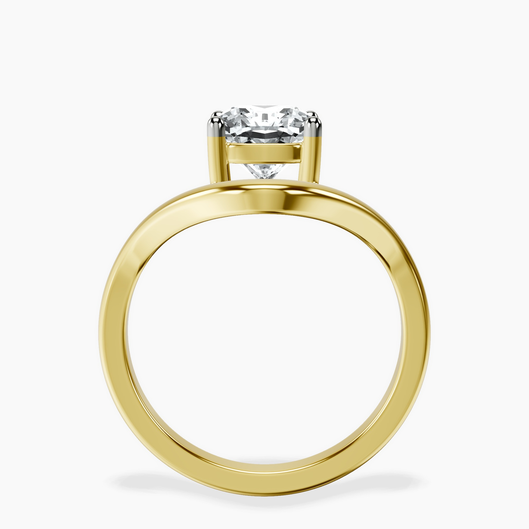 10kt Yellow Gold Eden Crest Lab Diamond Ring side right image one