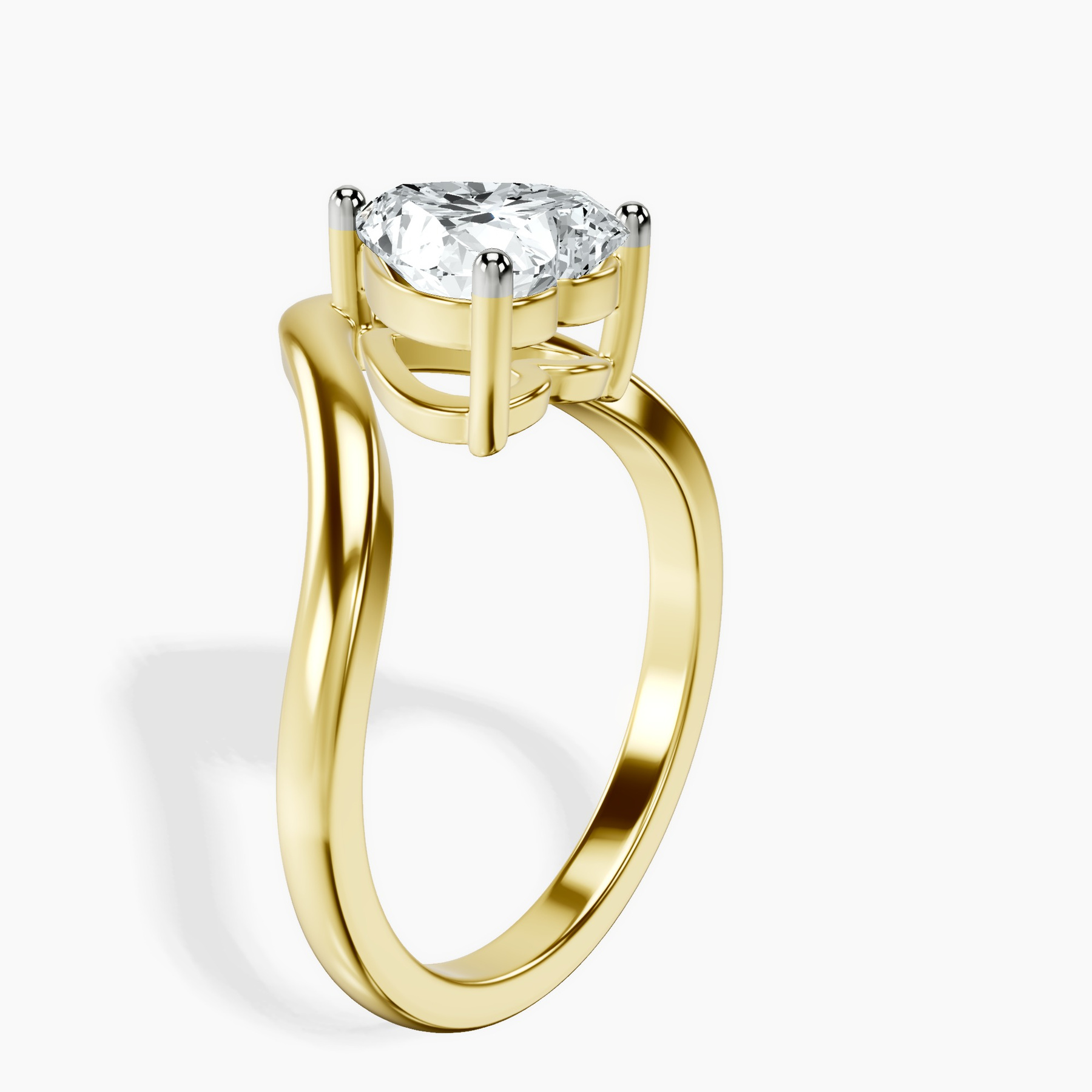10kt Yellow Gold Eden Crest Lab Diamond Ring standing product image one