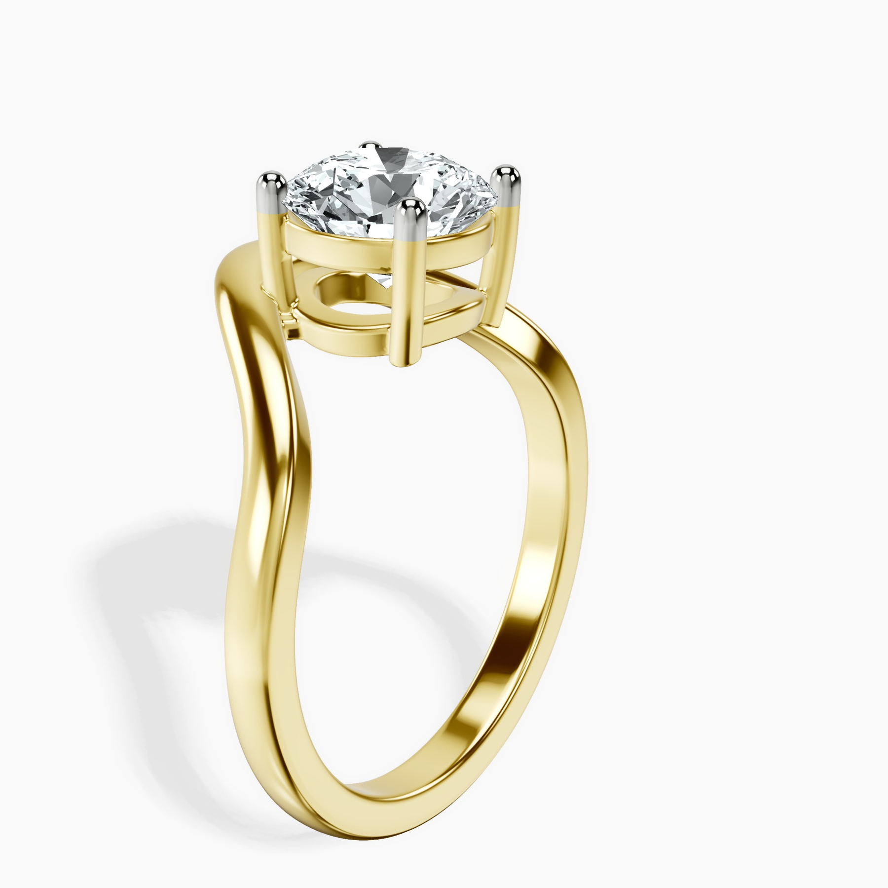 10kt Yellow Gold Eden Crest Lab Diamond Ring standing product image one