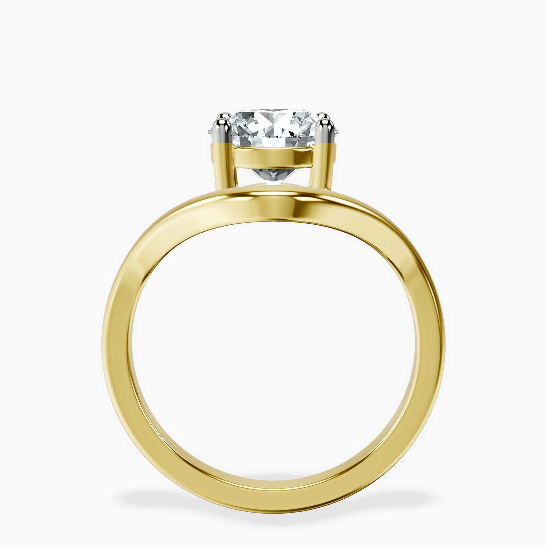 10kt Yellow Gold Eden Crest Lab Diamond Ring side right image one