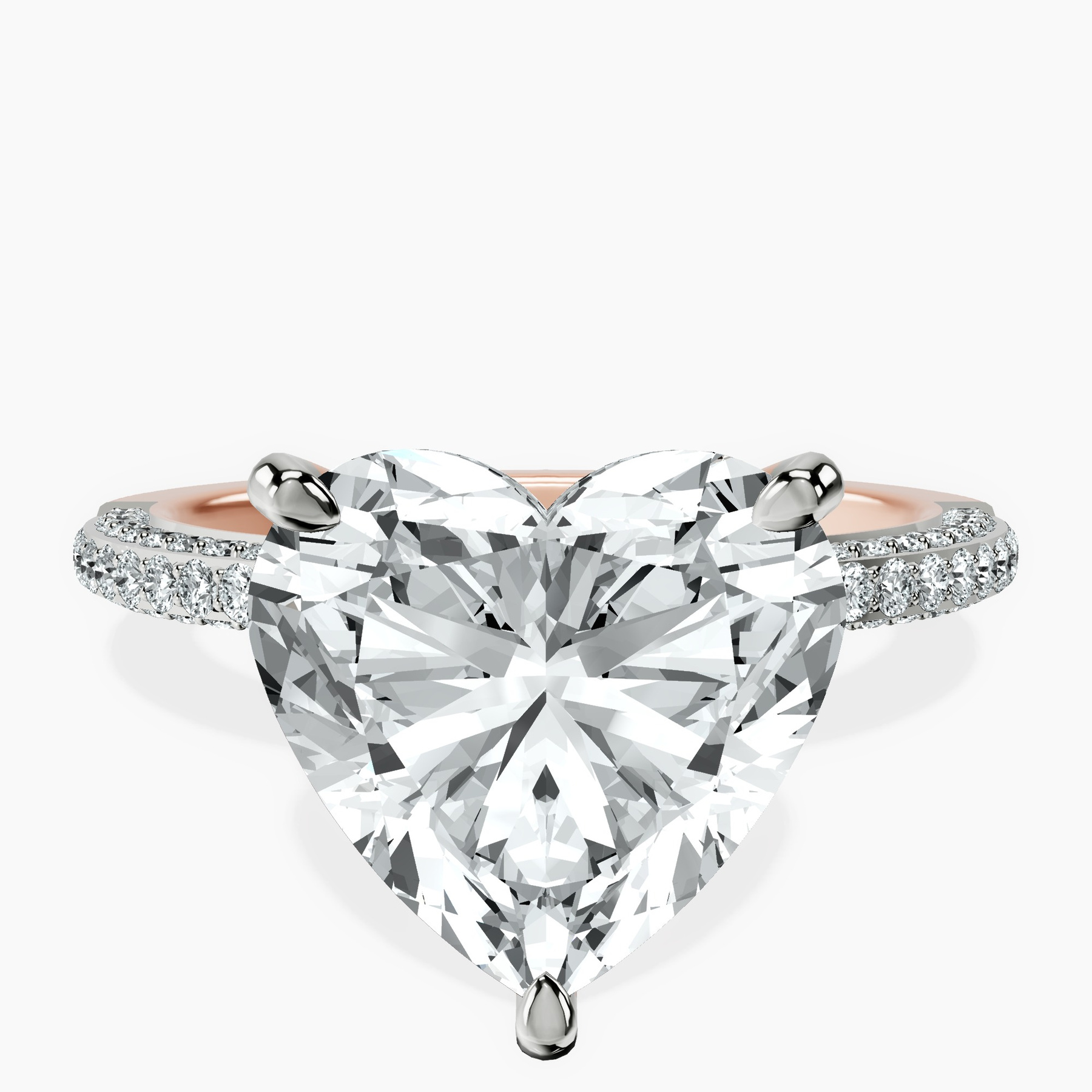 18kt Rose Gold Grace Micro pavé Eternity Lab Diamond Ring front image