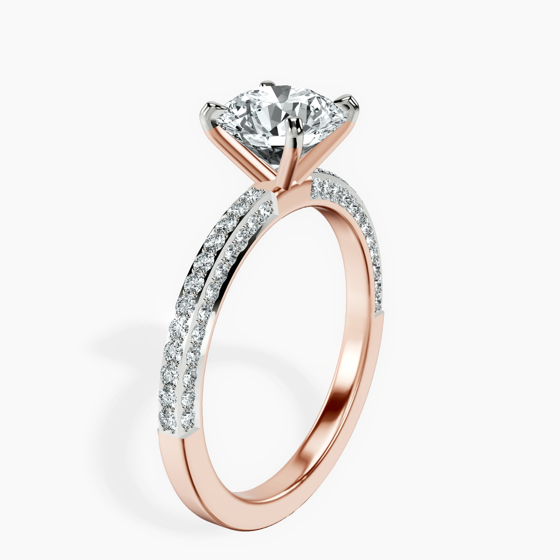 10kt Rose Gold Grace Micro pavé Eternity Lab Diamond Ring standing product image one