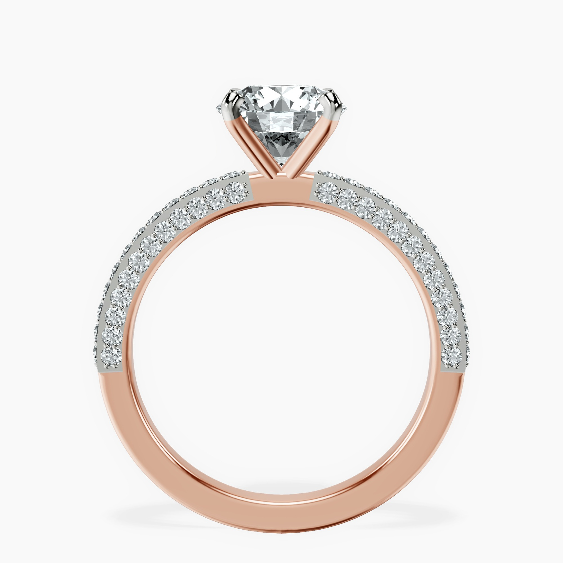 10kt Rose Gold Grace Micro pavé Eternity Lab Diamond Ring side right image one