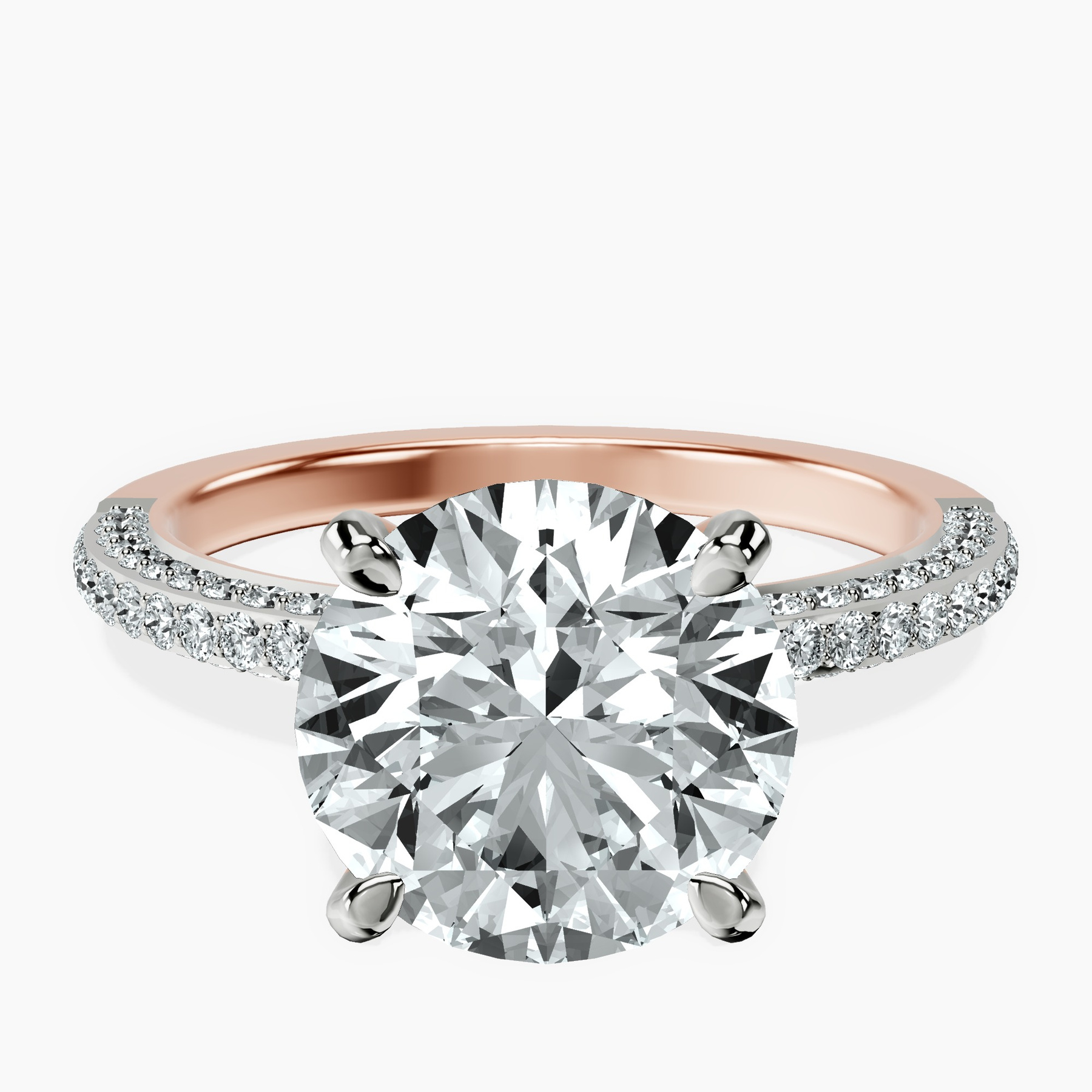 18kt Rose Gold Grace Micro pavé Eternity Lab Diamond Ring front image