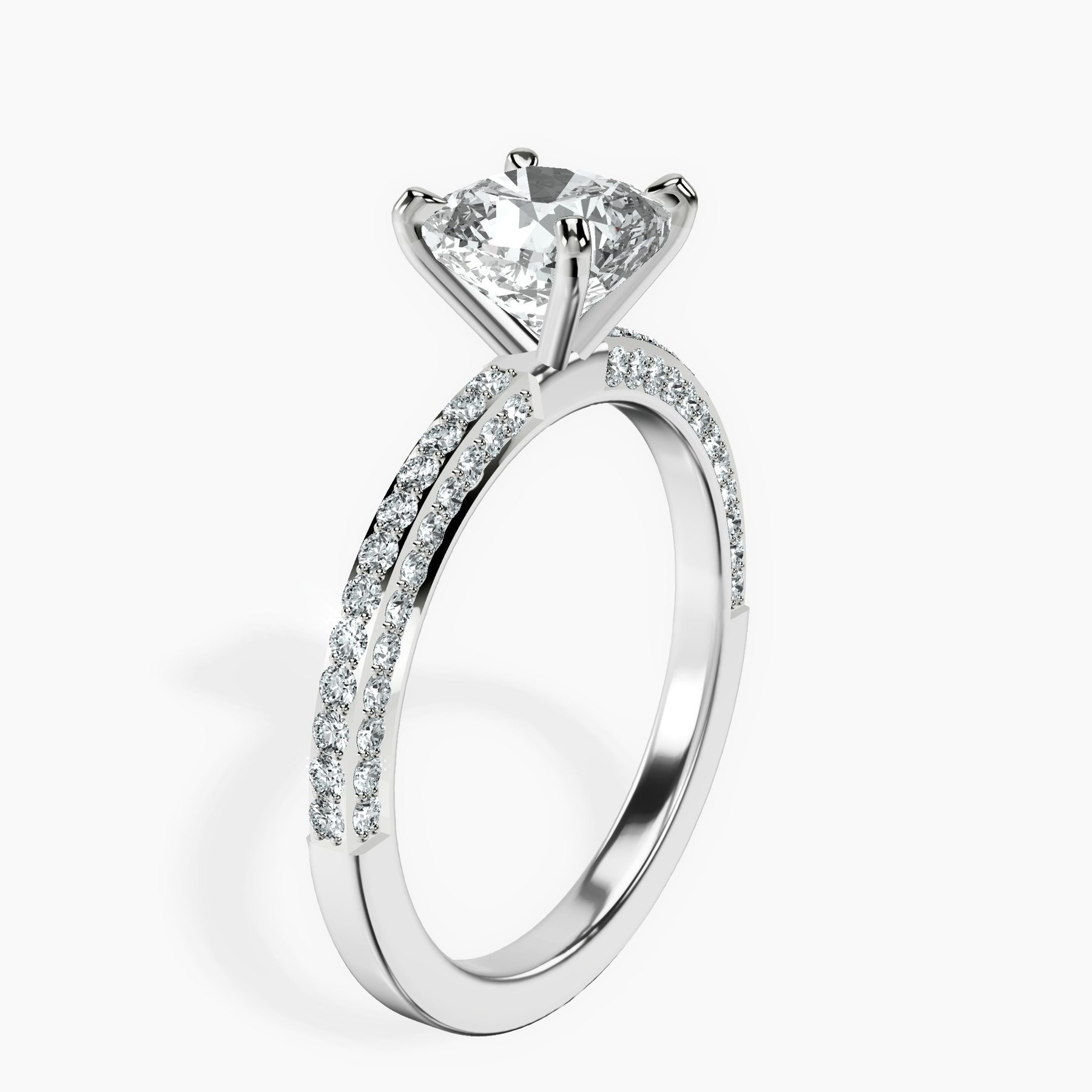 Platinum Grace Micro pavé Eternity Lab Diamond Ring standing product image one