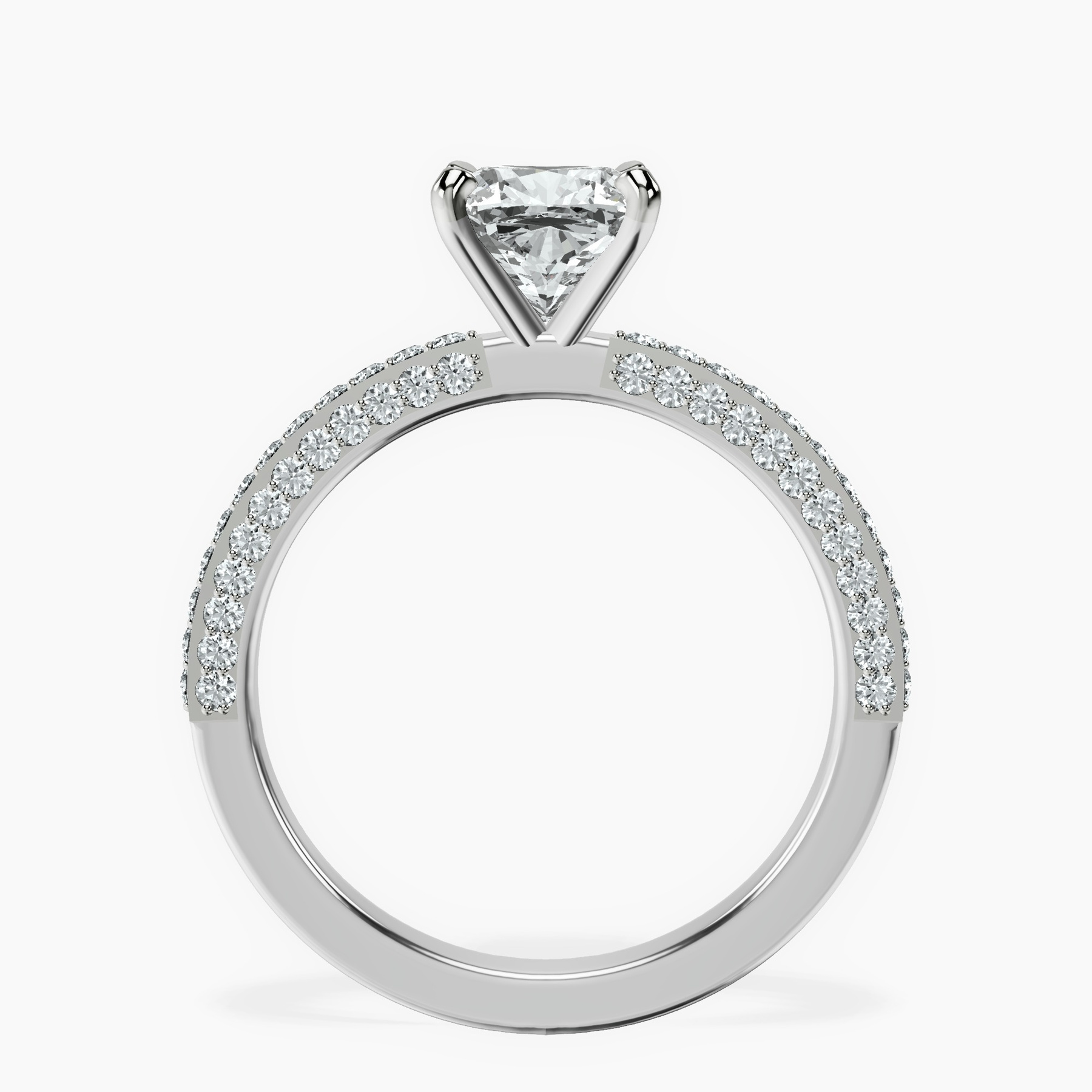Platinum Grace Micro pavé Eternity Lab Diamond Ring side right image one