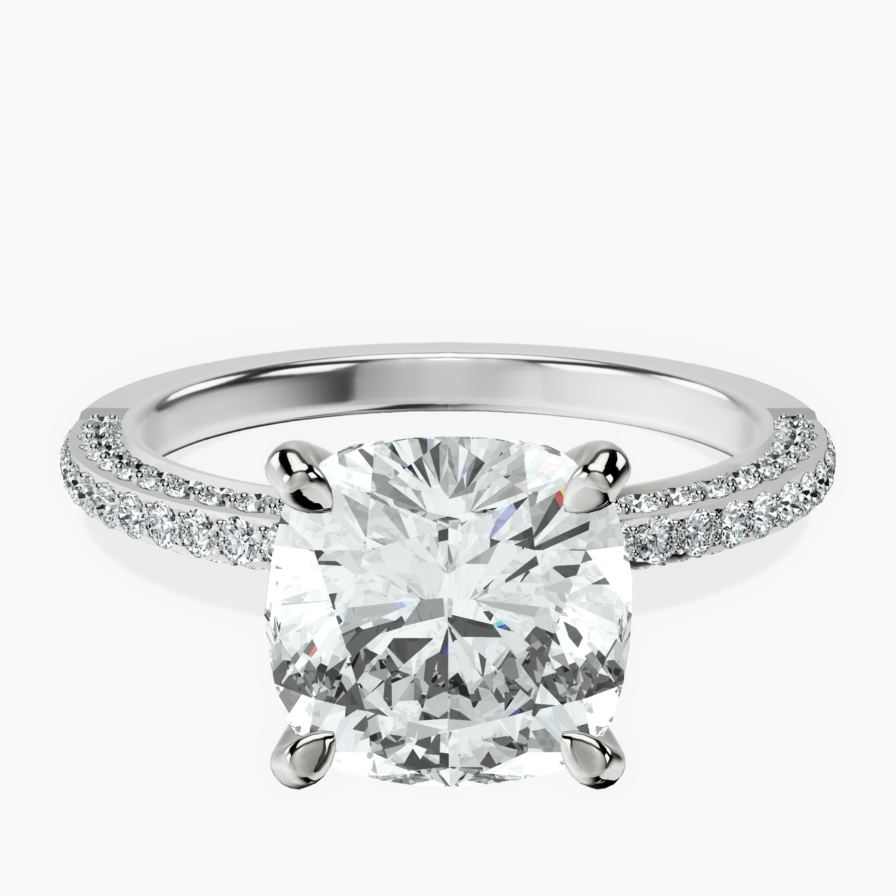 10kt White Gold Grace Micro pavé Eternity Lab Diamond Ring front image