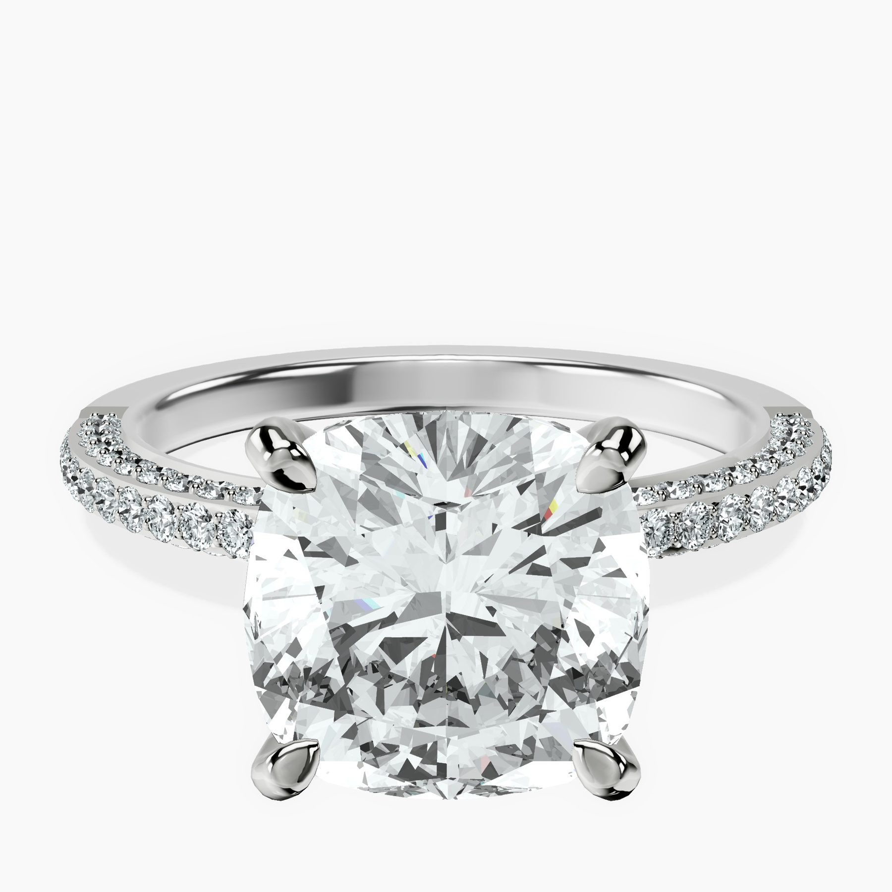 18kt White Gold Grace Micro pavé Eternity Lab Diamond Ring front image
