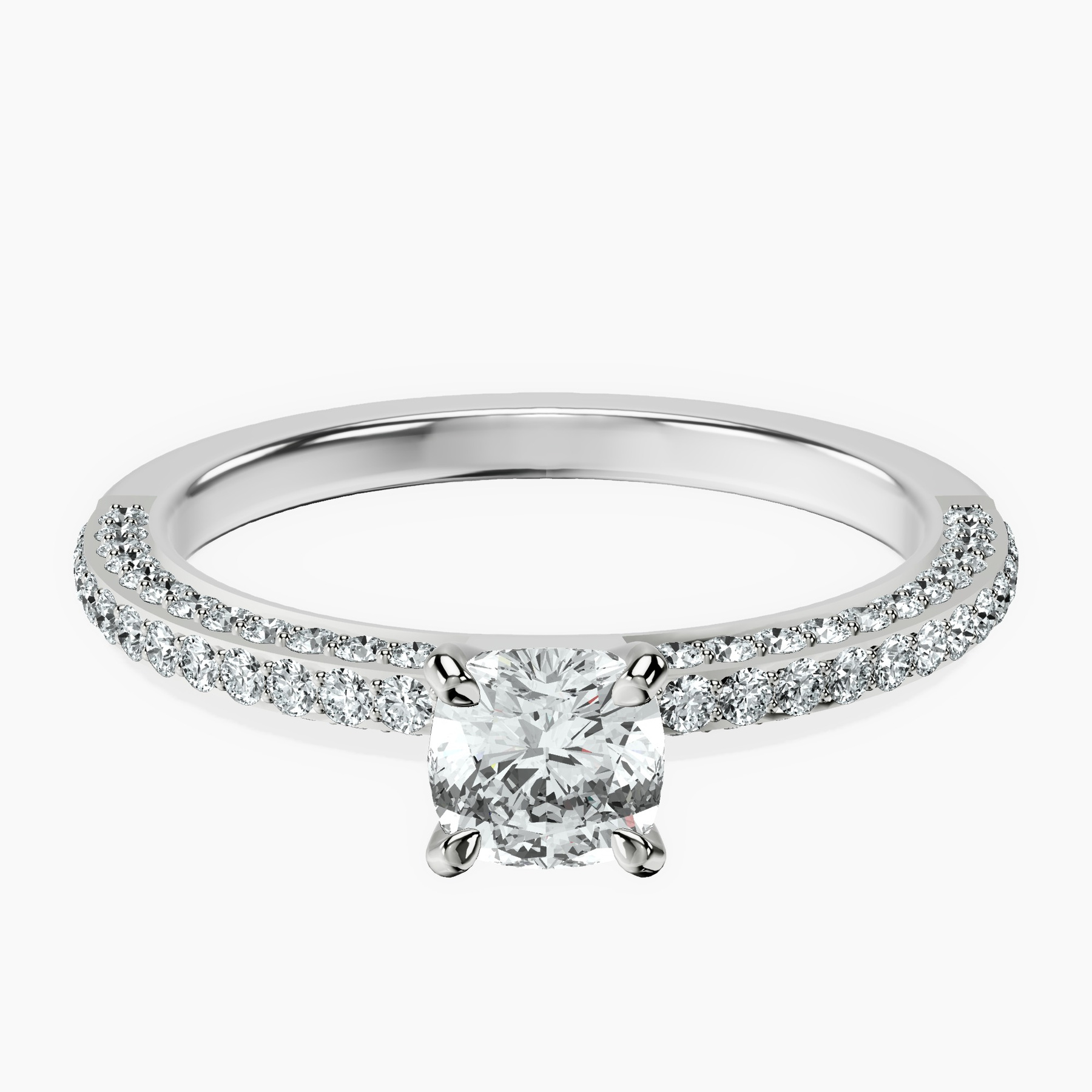 Platinum Grace Micro pavé Eternity Lab Diamond Ring front image