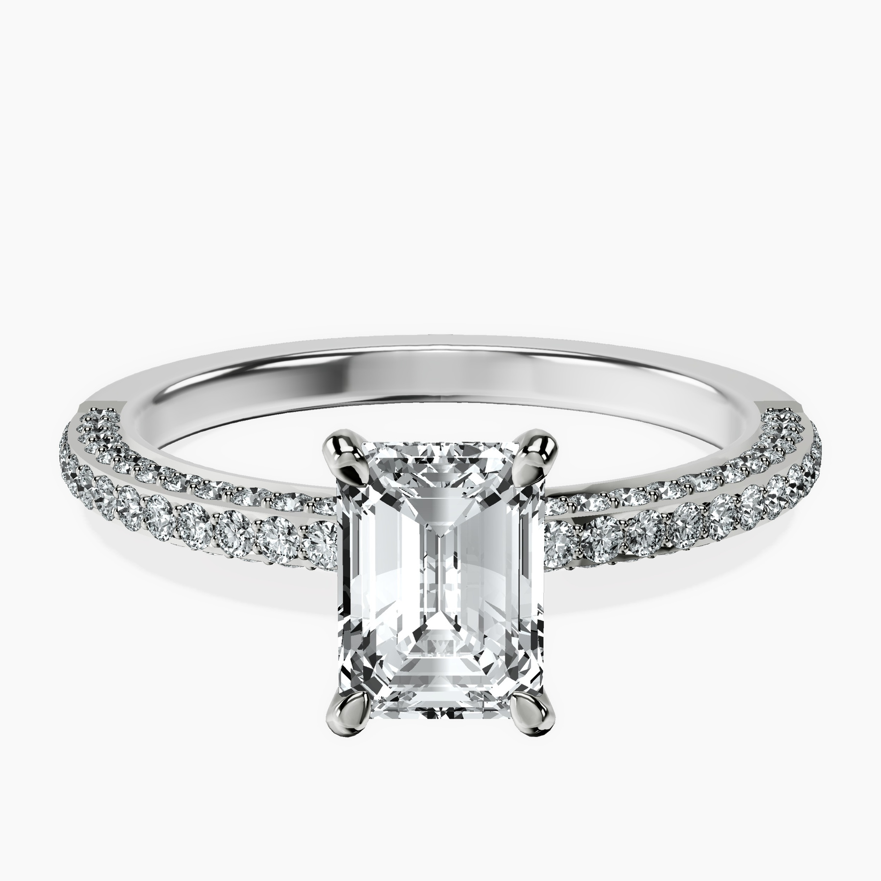 Platinum Grace Micro pavé Eternity Lab Diamond Ring front image