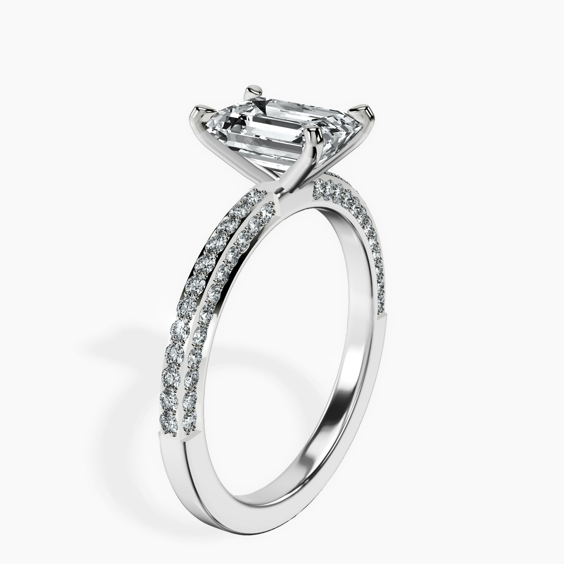10kt White Gold Grace Micro pavé Eternity Lab Diamond Ring standing product image one