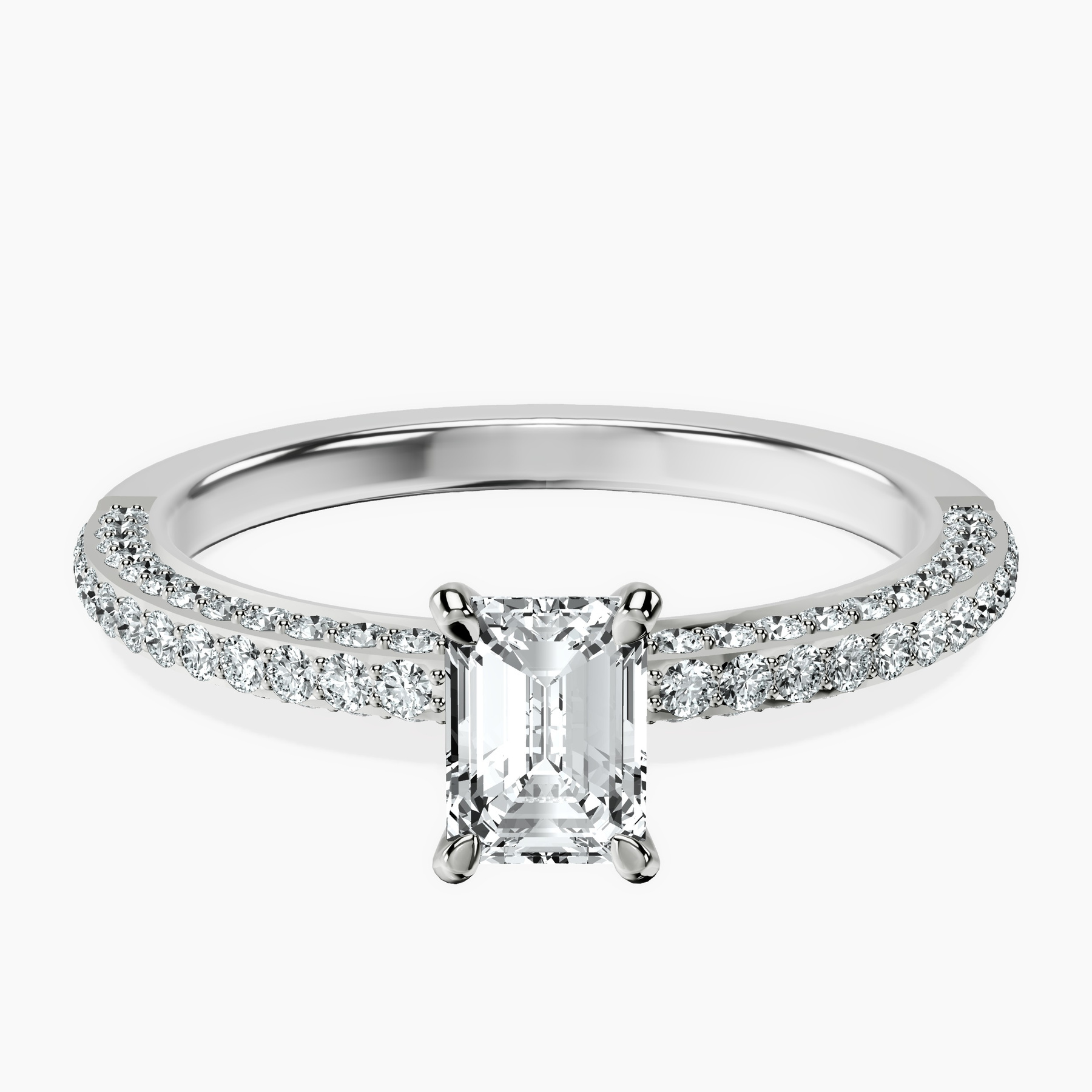 Platinum Grace Micro pavé Eternity Lab Diamond Ring front image