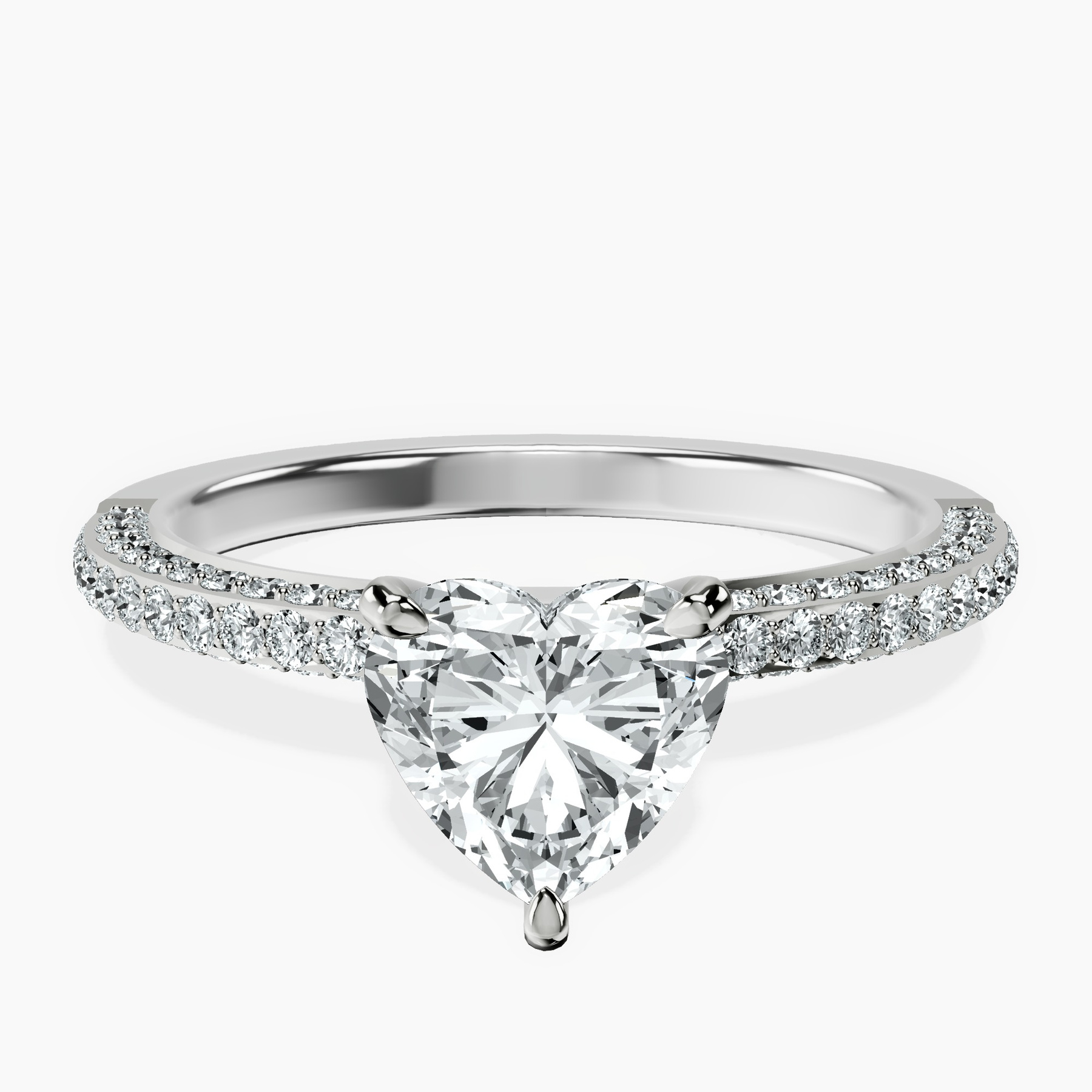 Platinum Grace Micro pavé Eternity Lab Diamond Ring front image