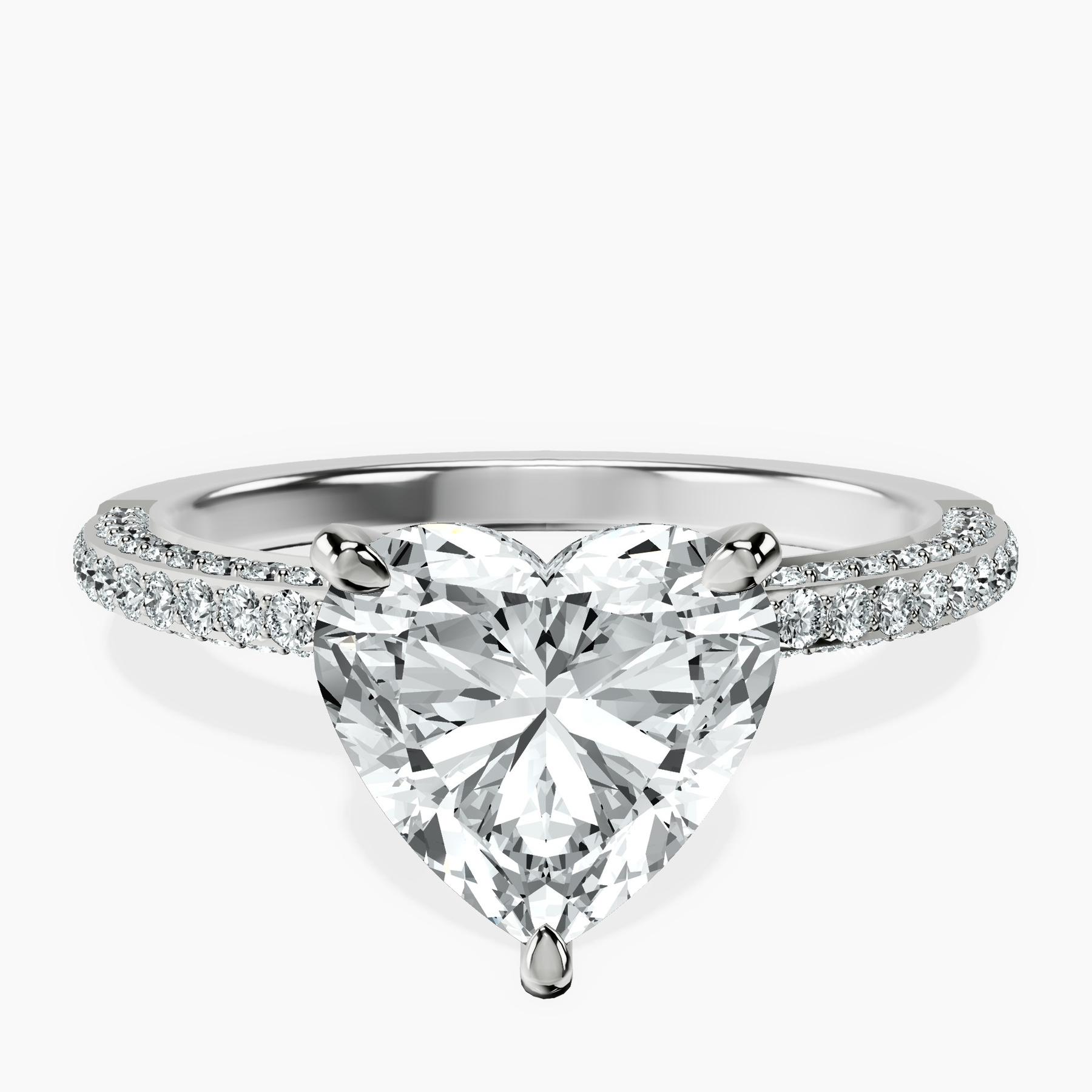 18kt White Gold Grace Micro pavé Eternity Lab Diamond Ring front image