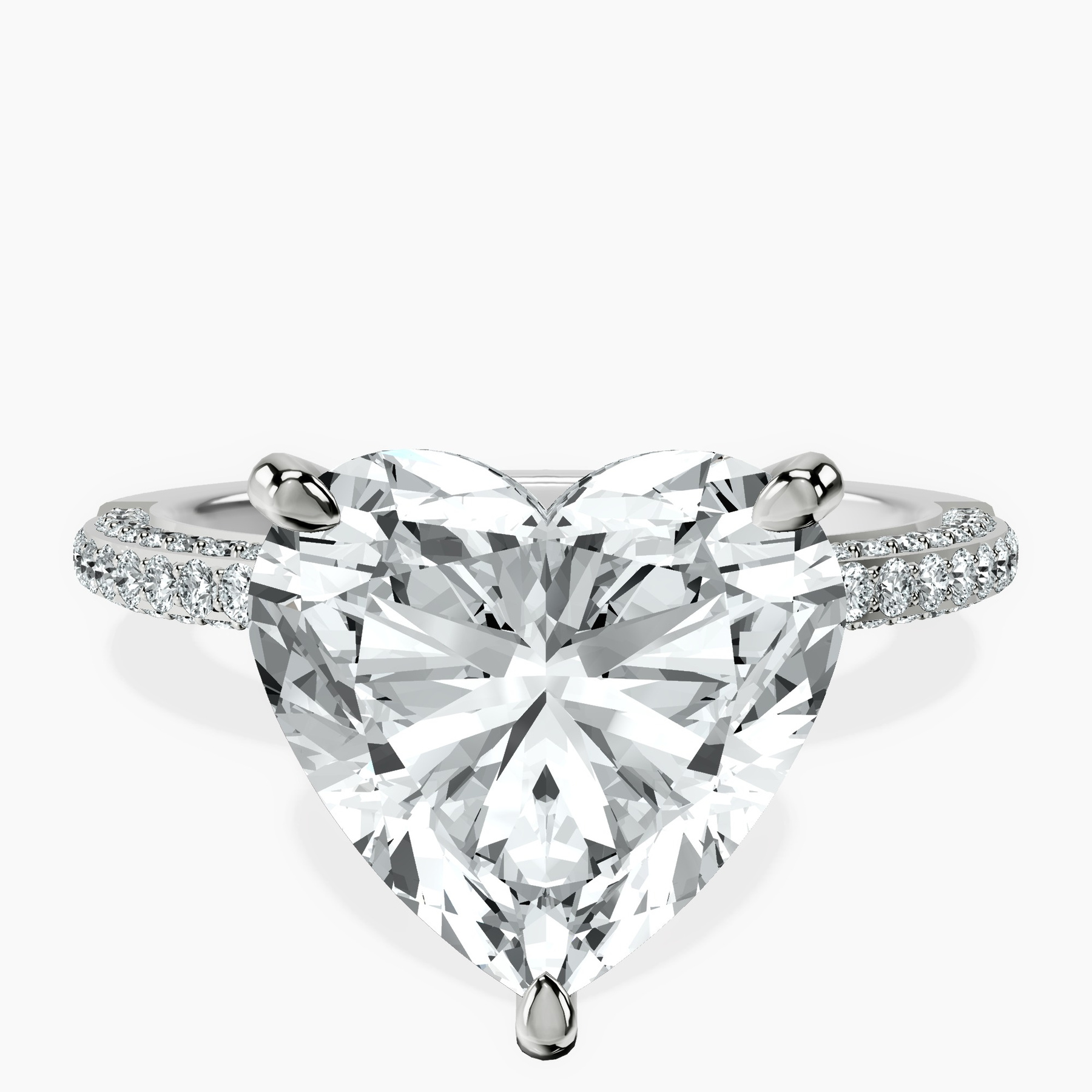 18kt White Gold Grace Micro pavé Eternity Lab Diamond Ring front image