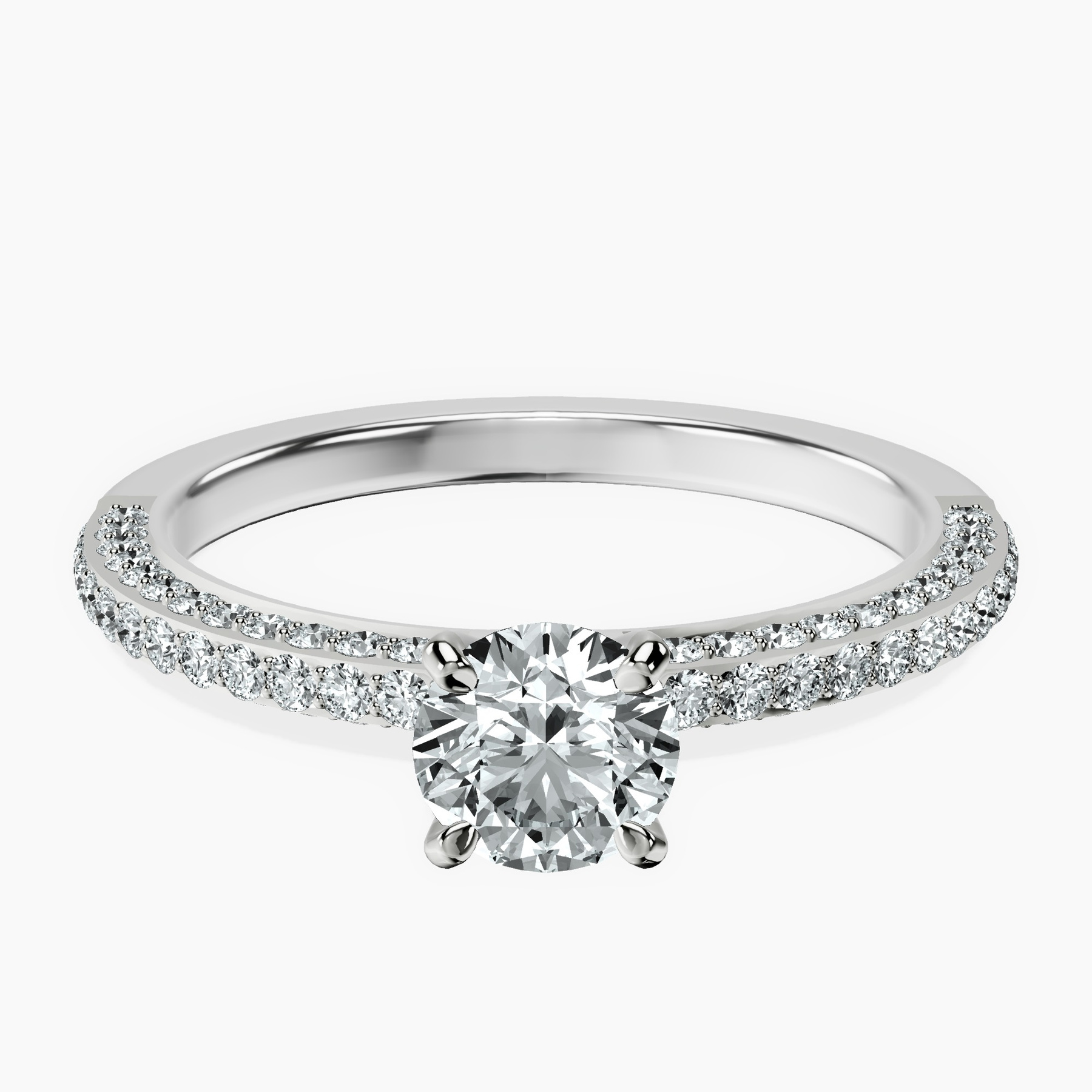 10kt White Gold Grace Micro pavé Eternity Lab Diamond Ring front image
