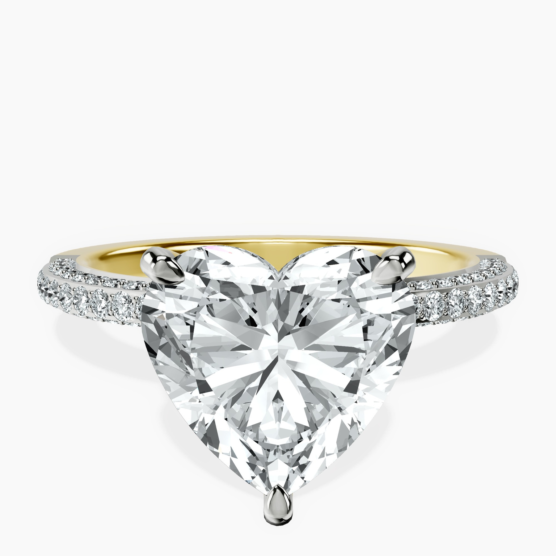 14kt Yellow Gold Grace Micro pavé Eternity Lab Diamond Ring front image