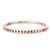 14kt Rose Gold Round Glow Classic Cherry Cognac Lab Diamond Openable Bangle Bracelet (3 Ct. Tw.)