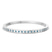 14ct White Gold Round Glow Classic Ice Blue Lab Diamond Openable Bangle Bracelet (5 Ct. Tw.)