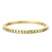 14ct Yellow Gold Round Glow Classic Ice Blue Lab Diamond Openable Bangle Bracelet (5 Ct. Tw.)