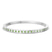 14ct White Gold Round Glow Classic Ocean Green Lab Diamond Openable Bangle Bracelet (2 Ct. Tw.)
