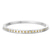 14ct White Gold Round Glow Classic Lemon Yellow Lab Diamond Openable Bangle Bracelet (5 Ct. Tw.)
