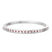 14ct White Gold Round Glow Classic Vivid Pink Lab Diamond Openable Bangle Bracelet (2 Ct. Tw.)