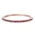 14kt Rose Gold Round Embrace Cherry Cognac Lab Diamond Openable Bangle Bracelet (4 Ct. Tw.)