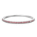 14kt White Gold Round Embrace Vivid Pink Lab Diamond Openable Bangle Bracelet (5 Ct. Tw.)