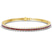 10kt Yellow Gold Nemy Half Bezel Round Cherry Cognac Lab Diamond Tennis Bracelet (2 Ct. Tw.)