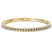 10kt Yellow Gold Nemy Half Bezel Round Lemon Yellow Lab Diamond Tennis Bracelet (2 Ct. Tw.)