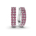 Gracie Double Row Round Lab Diamond Hoop Earrings