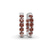 Platinum Sirena Round Brown Lab Diamond Hoop Earrings (6 Ct. Tw.)