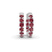 14kt White Gold Sirena Round Cherry Cognac Lab Diamond Hoop Earrings (4 Ct. Tw.)
