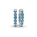 14kt White Gold Sirena Round Ice Blue Lab Diamond Hoop Earrings (7 Ct. Tw.)