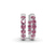 Platinum Sirena Round Purple Lab Diamond Hoop Earrings (4 Ct. Tw.)