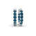 10kt White Gold Sirena Round Royal Blue Lab Diamond Hoop Earrings (3 Ct. Tw.)