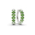 Platinum Jovana Oval Ocean Green Lab Diamond Hoop Earrings (6 Ct. Tw.)