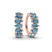 10kt Rose Gold Eudora Pear Ice Blue Lab Diamond Hoop Earrings (8 Ct. Tw.)