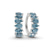 10kt White Gold Eudora Pear Ice Blue Lab Diamond Hoop Earrings (2 Ct. Tw.)