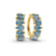 14kt Yellow Gold Eudora Pear Ice Blue Lab Diamond Hoop Earrings (3 Ct. Tw.)