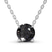Platinum Lluvia Round Black Lab Diamond Solitaire Necklace (1/2 Ct. Tw.)