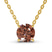10kt Yellow Gold Lluvia Round Brown Lab Diamond Solitaire Necklace (3 Ct. Tw.)